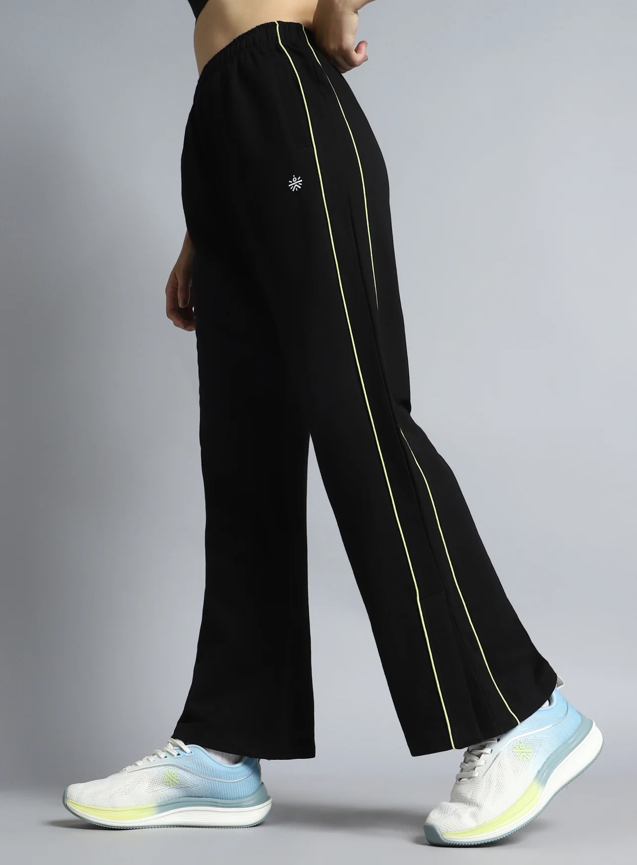 Women's Black Community Straight Trackpants