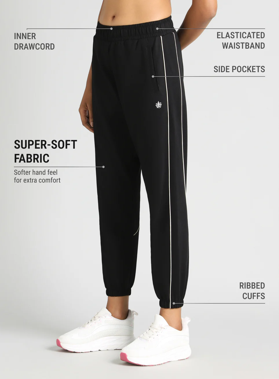 Women's Black Cult Play Panelled Joggers - Image 5