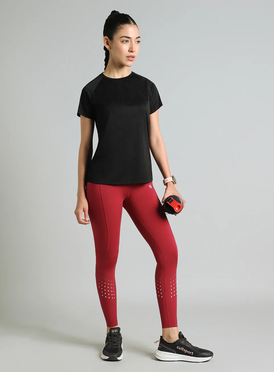 Women's Black CULT ZERO Knit Tech Running T-shirt - Image 2