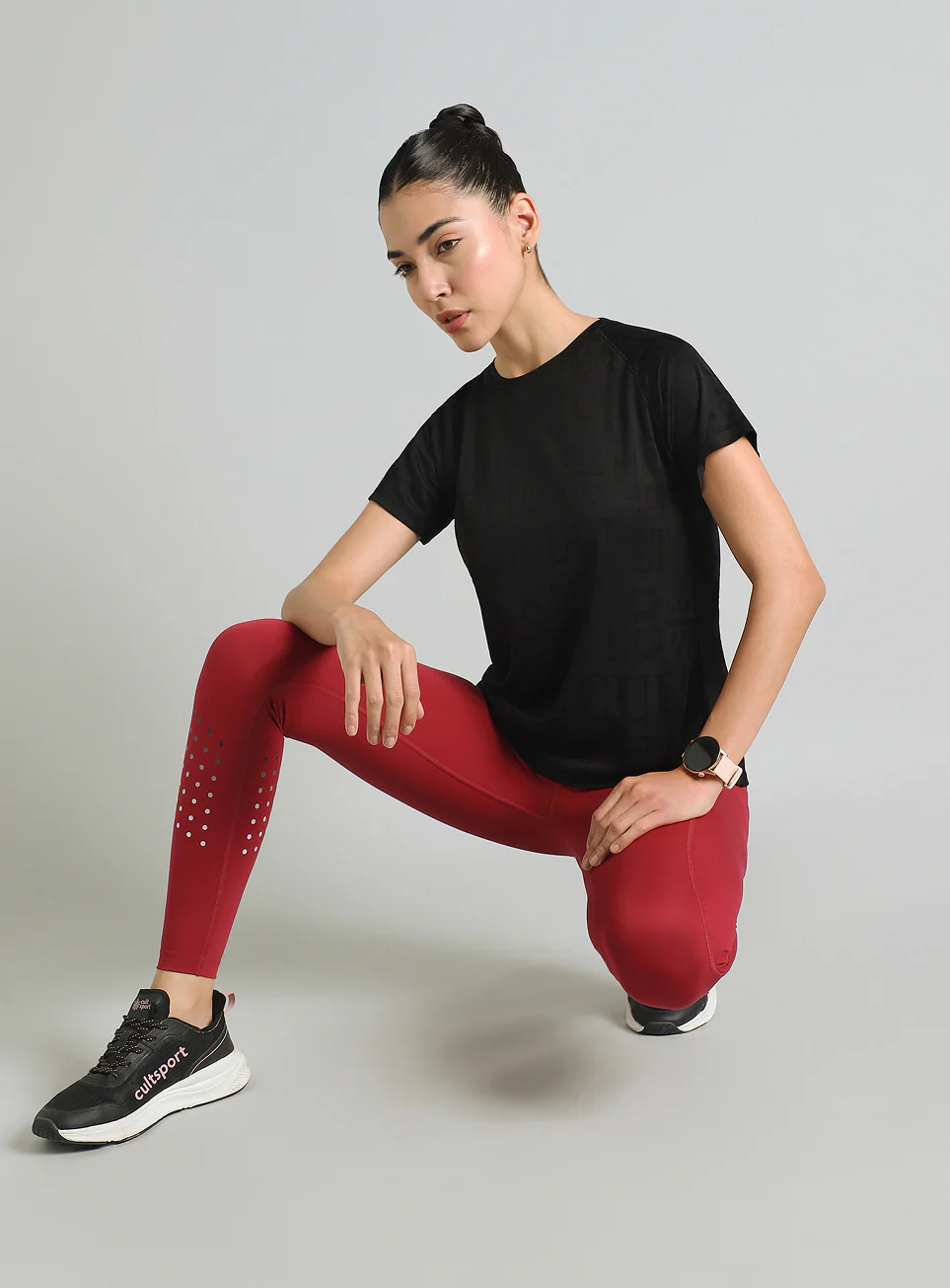 Women's Black CULT ZERO Knit Tech Running T-shirt - Image 3
