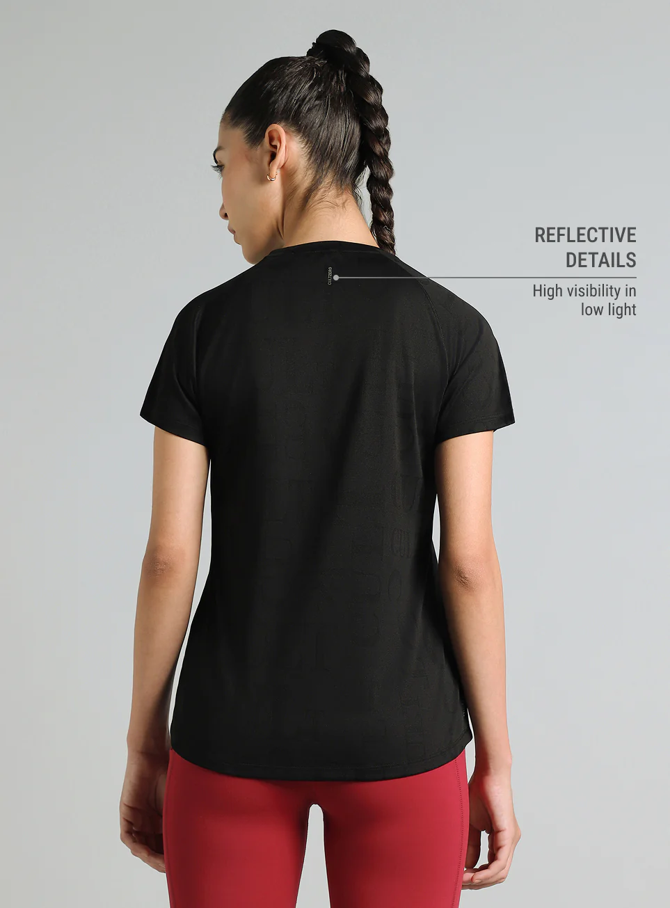 Women's Black CULT ZERO Knit Tech Running T-shirt - Image 6