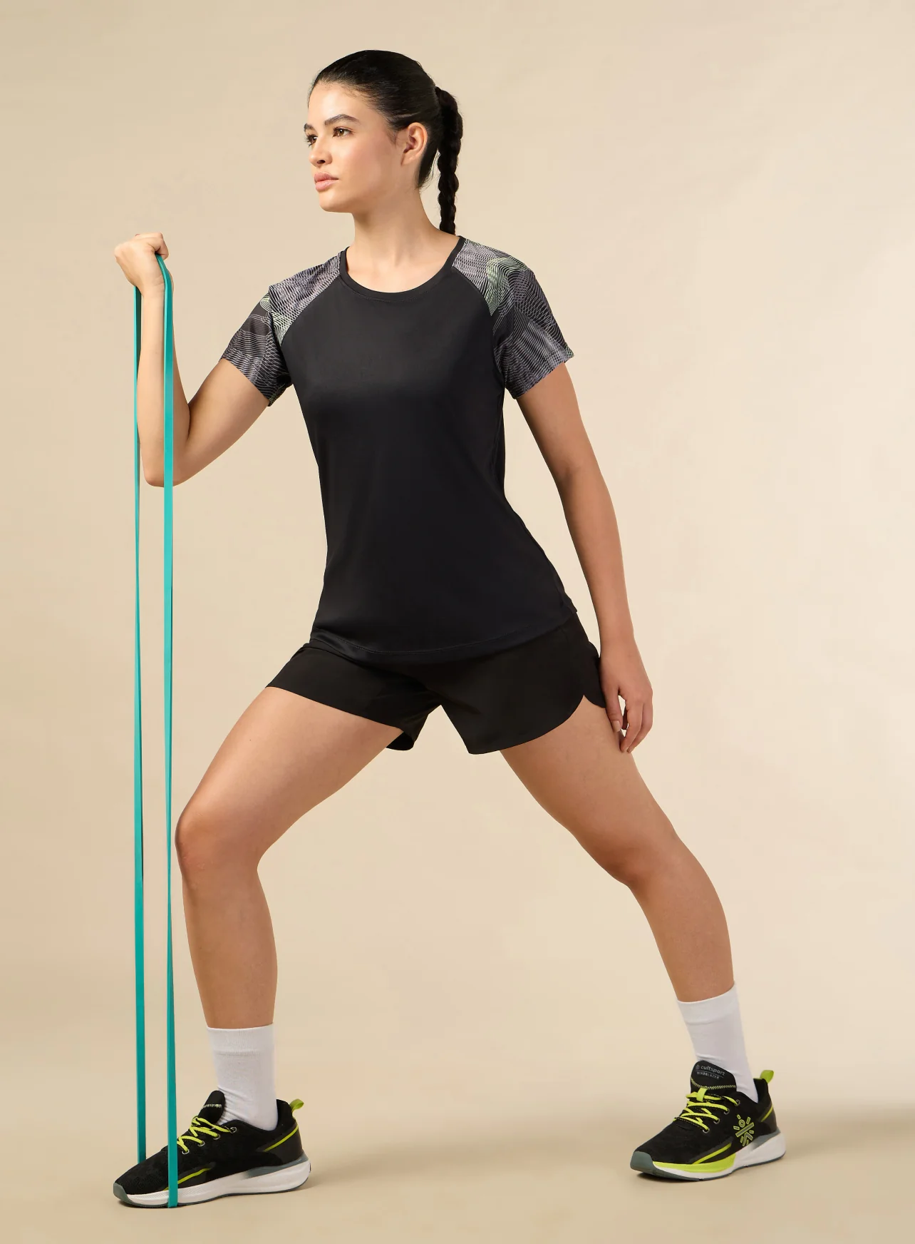 Women's Black Energy Line Trainer's T-shirt - Image 2