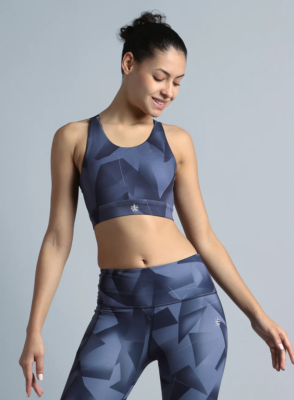 Women's Black Feel The Beat Printed High Support Bra