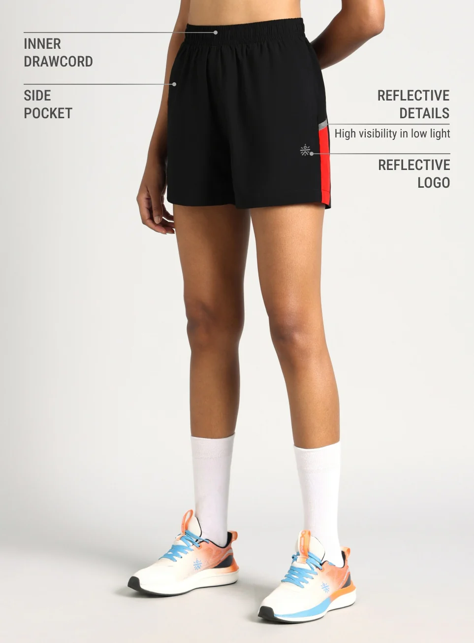 Women's Black Moonlight Running Shorts - Image 5