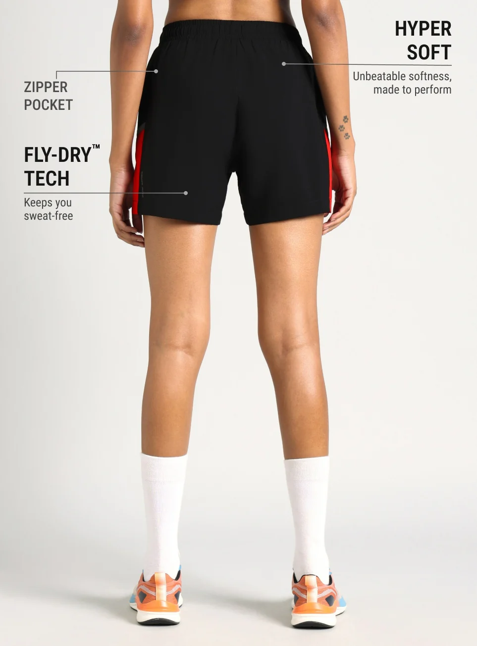 Women's Black Moonlight Running Shorts - Image 6