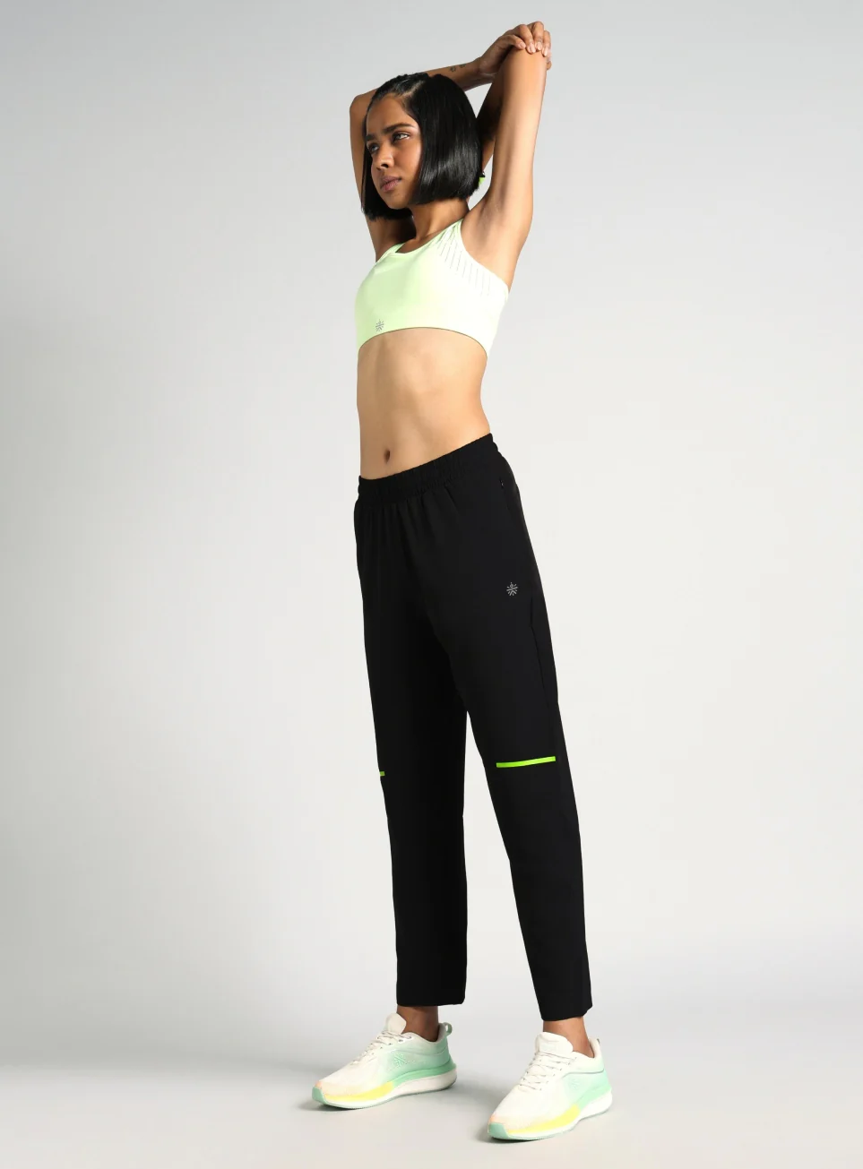 Women's Black Pace Pro Running Trackpants - Image 2