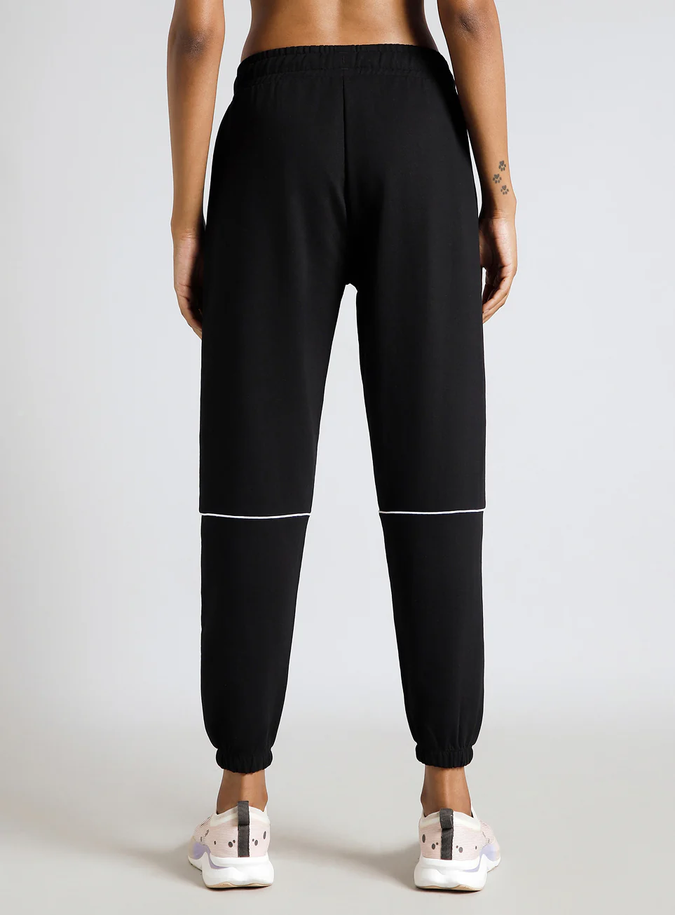 Women's Black Panel Highlight Joggers - Image 6