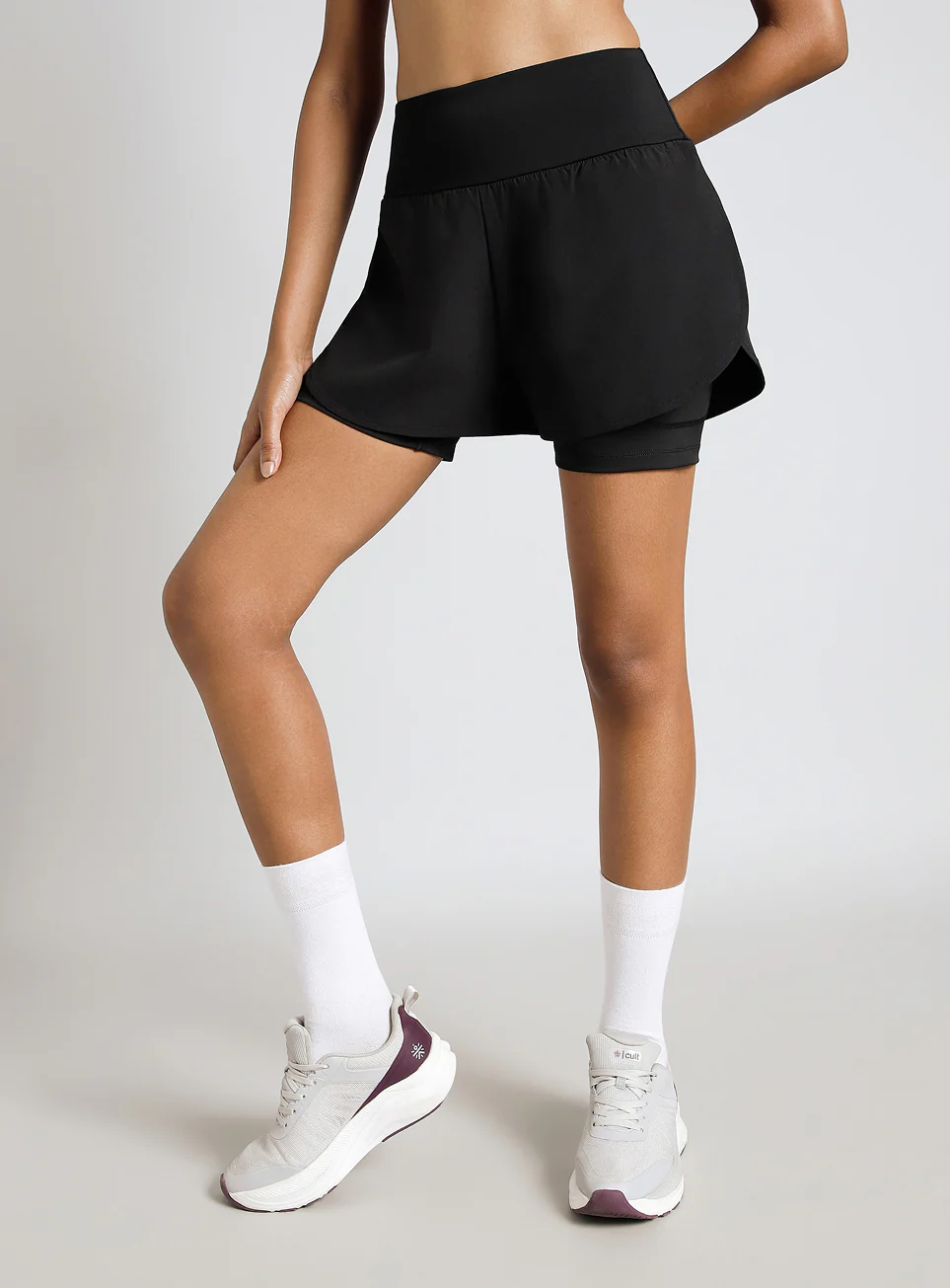 Women's Black Performance Pro Training Layered Shorts