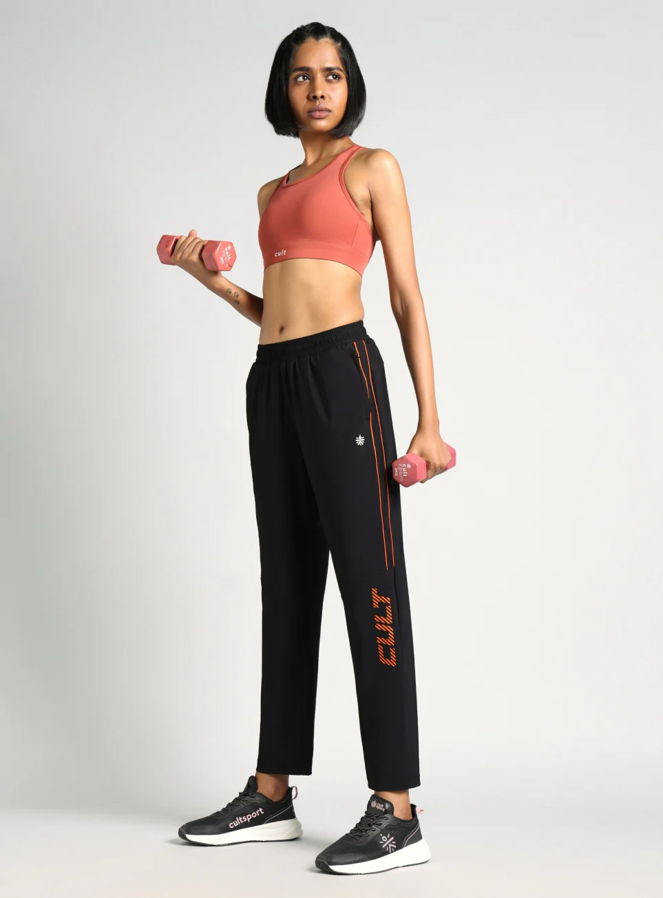Women's Black Pop Up Active Pants - Image 2