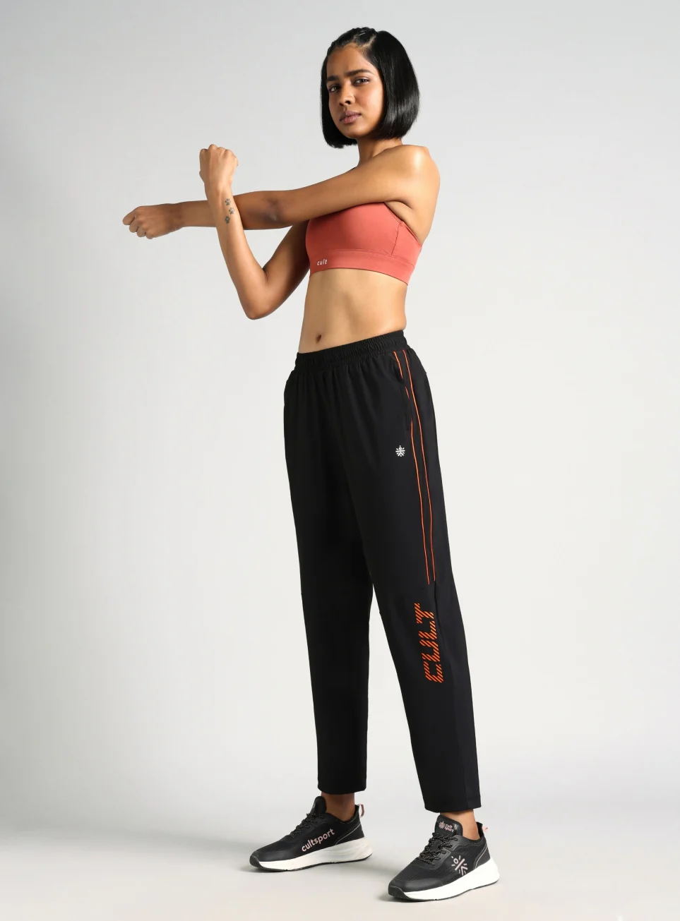 Women's Black Pop Up Active Pants - Image 3