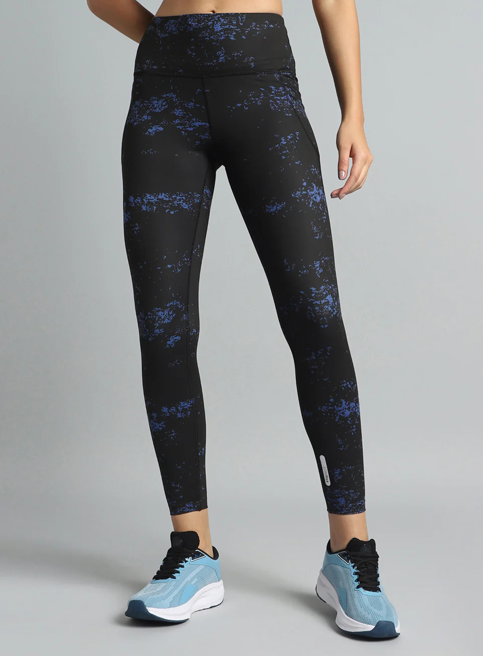 Women's Black Printed Train All Day COMFlex Tights