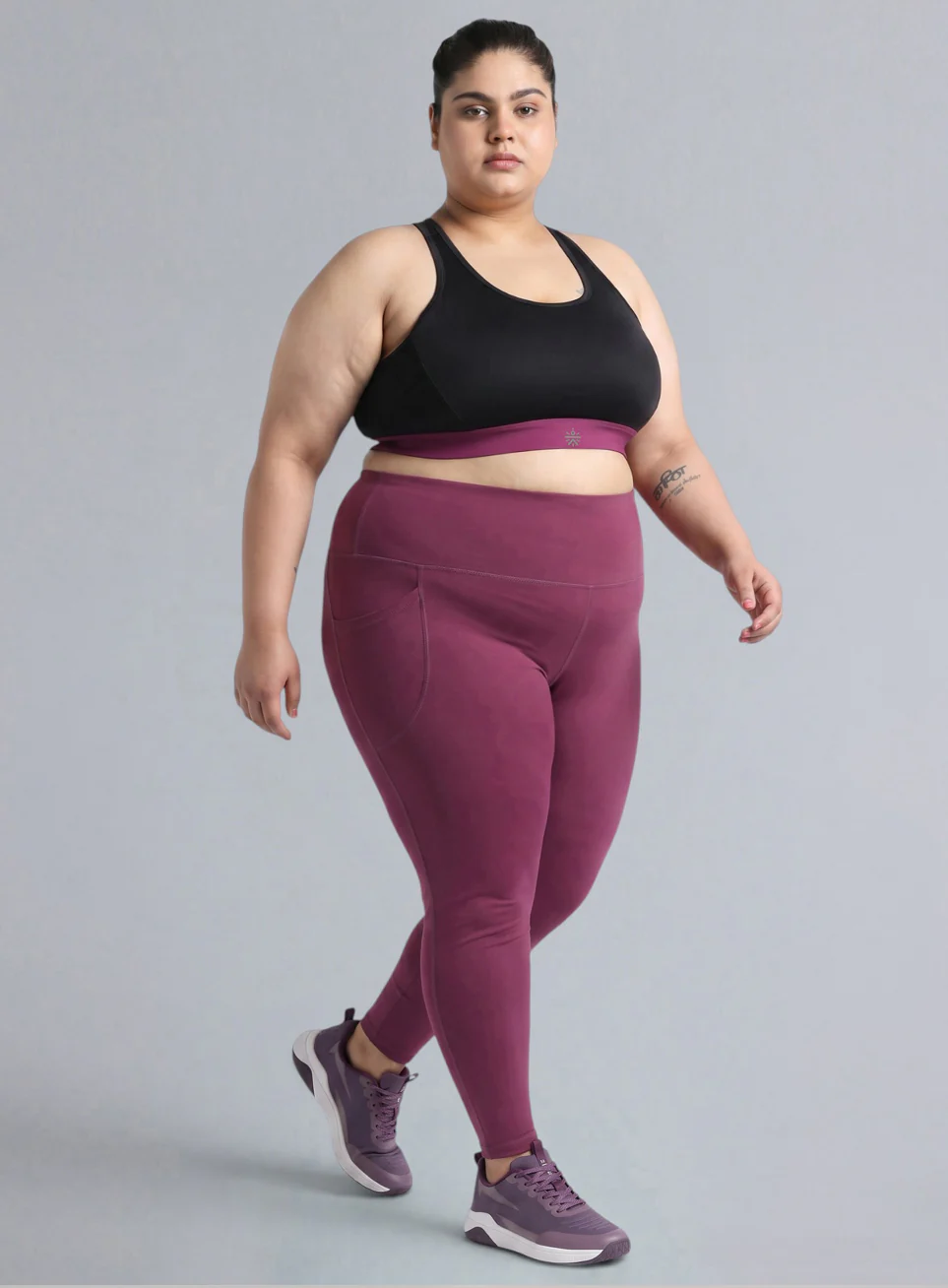 Women's Black Run Forward High Support Plus Size Bra - Image 2