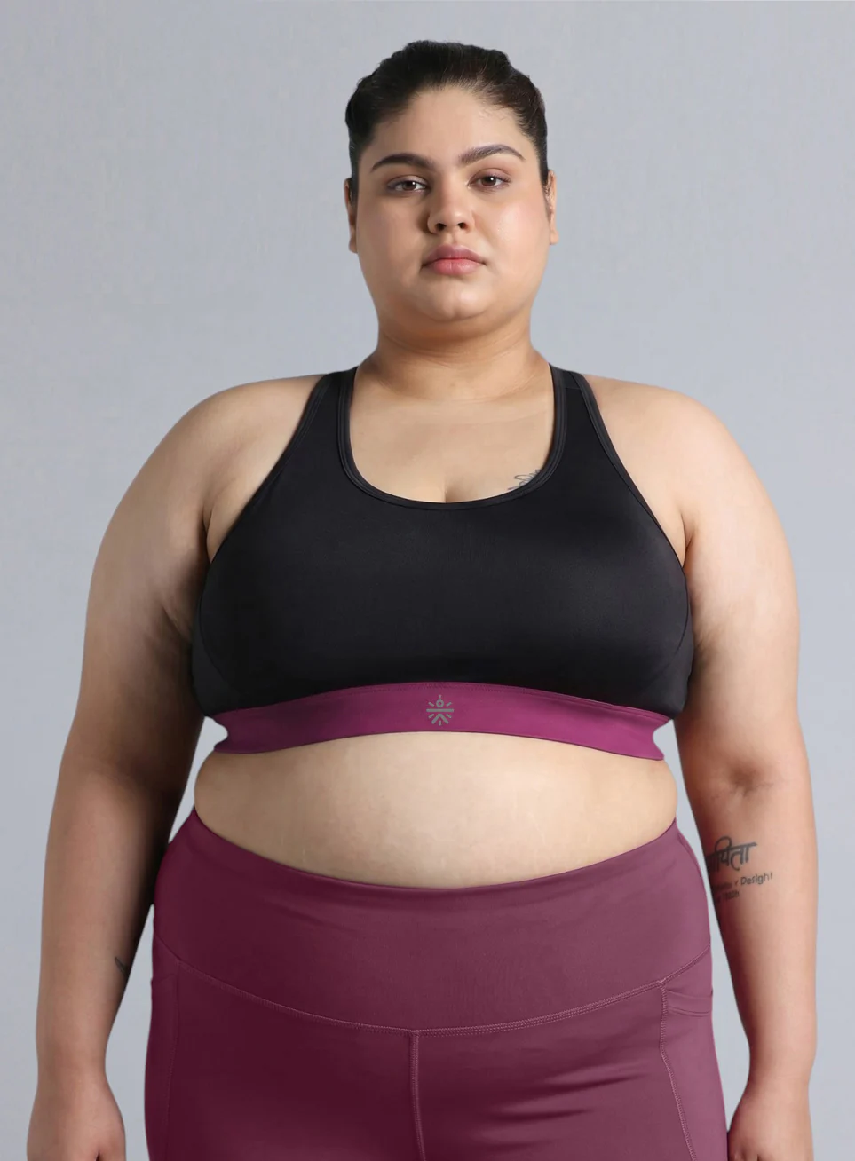 Women's Black Run Forward High Support Plus Size Bra - Image 4