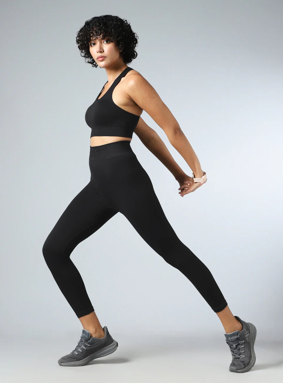 Women's Black Sculpt Fit Seamless Tights - Image 3