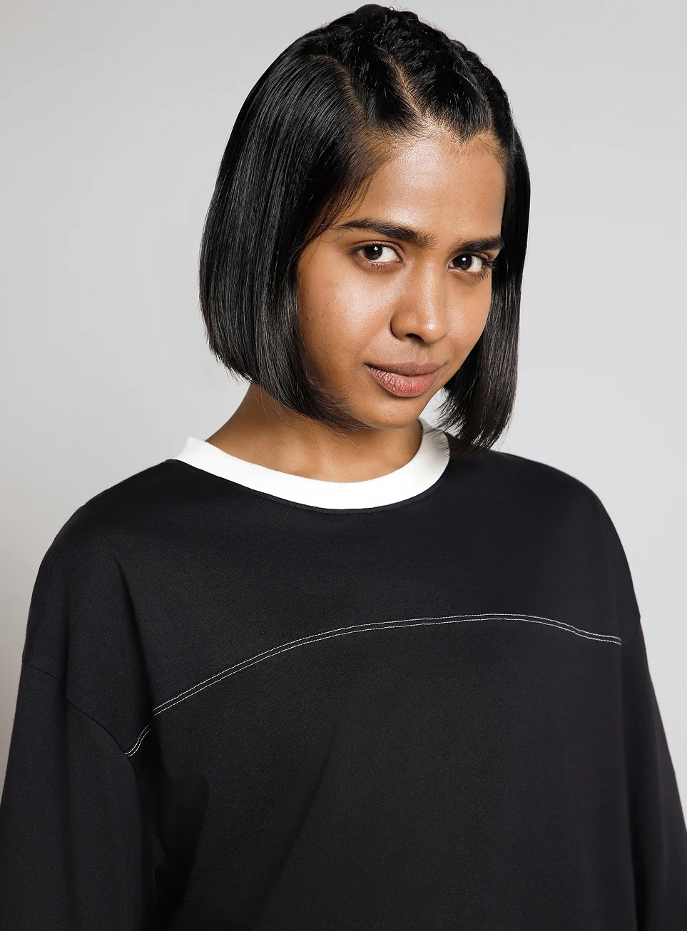 Women's Black Transition Graphic Oversized T-shirt - Image 7
