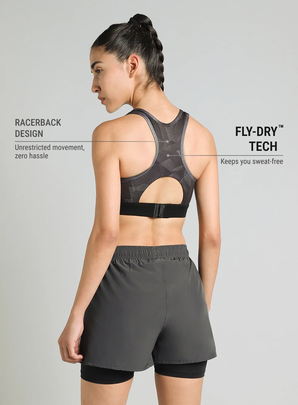 Women's Black True Black Combat High Support Bra - Image 6