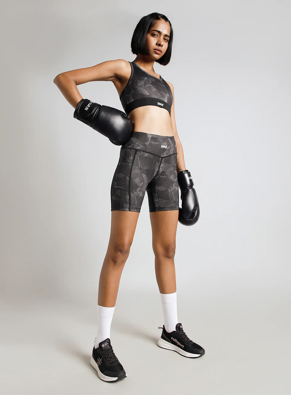 Women's Black Urban Camo Combat COMFlex Cycling Shorts - Image 3