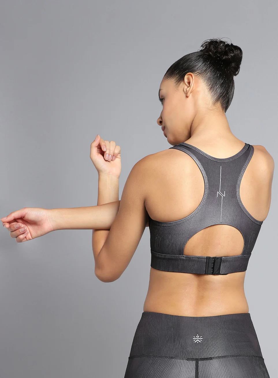 Women's Black Urban Camo Running High Support Bra