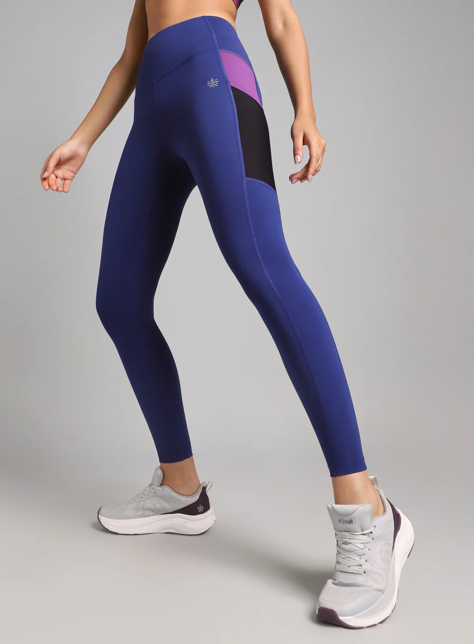 Women's Blue AbsoluteFit Neon Pop Leggings with Side Pockets