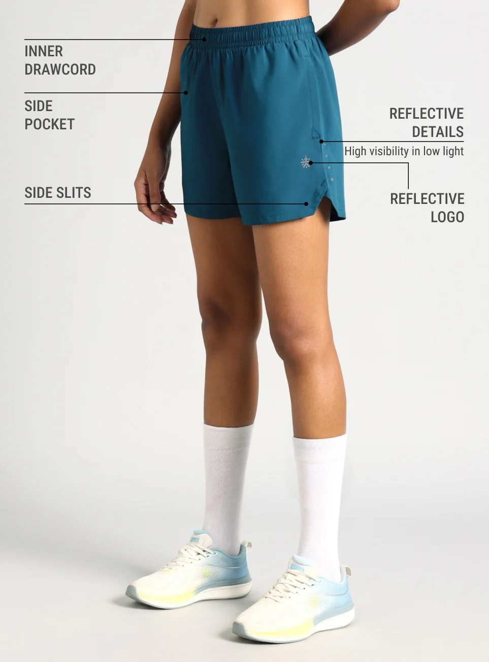 Women's Blue After Dark Running Shorts - Image 5