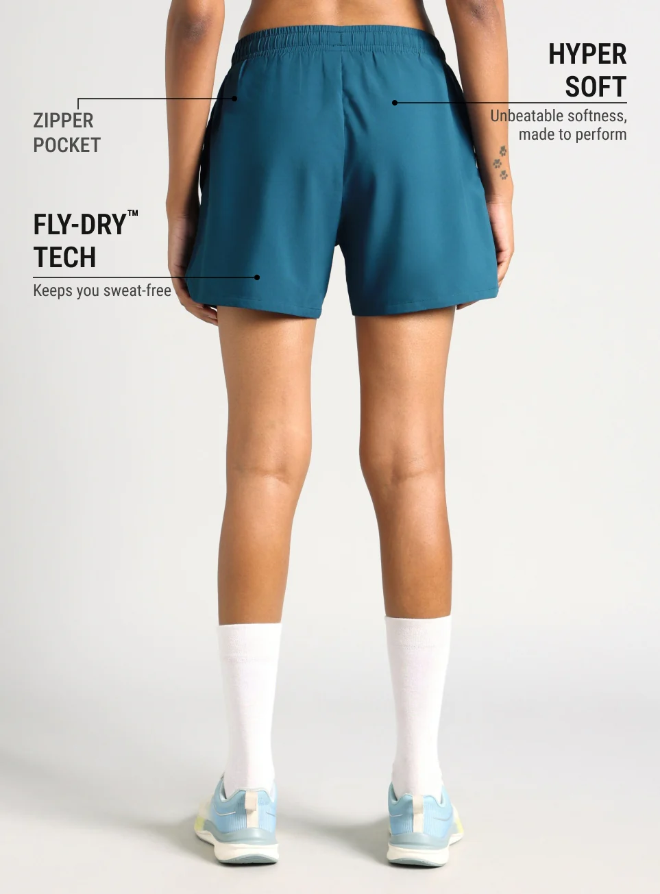Women's Blue After Dark Running Shorts - Image 6