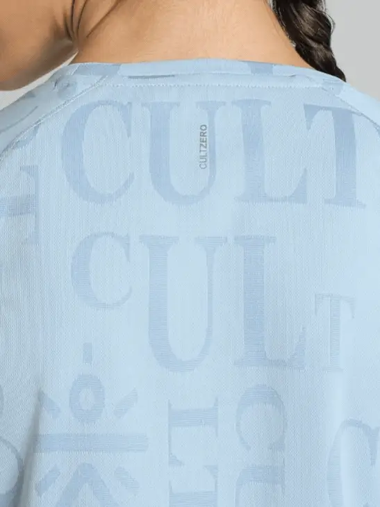 Women's Blue CULT ZERO Knit Tech Running T-shirt - Image 8