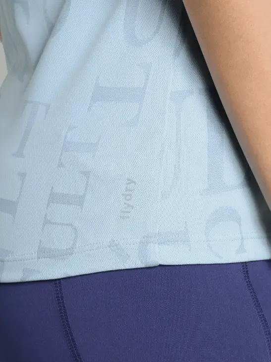 Women's Blue CULT ZERO Knit Tech Running T-shirt - Image 9