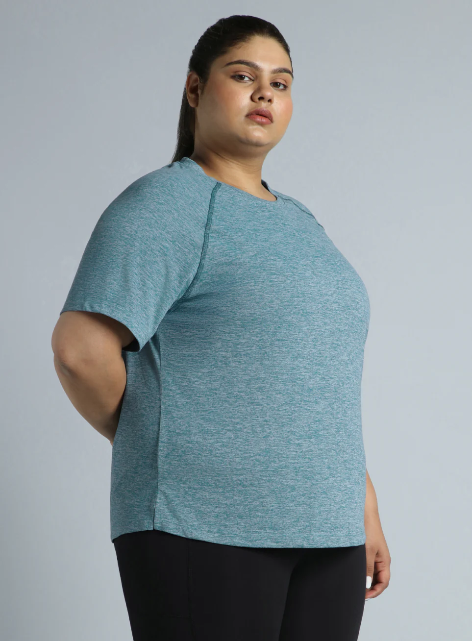 Women's Blue Flex Plus Size COMFORtech Regular Fit T-shirt