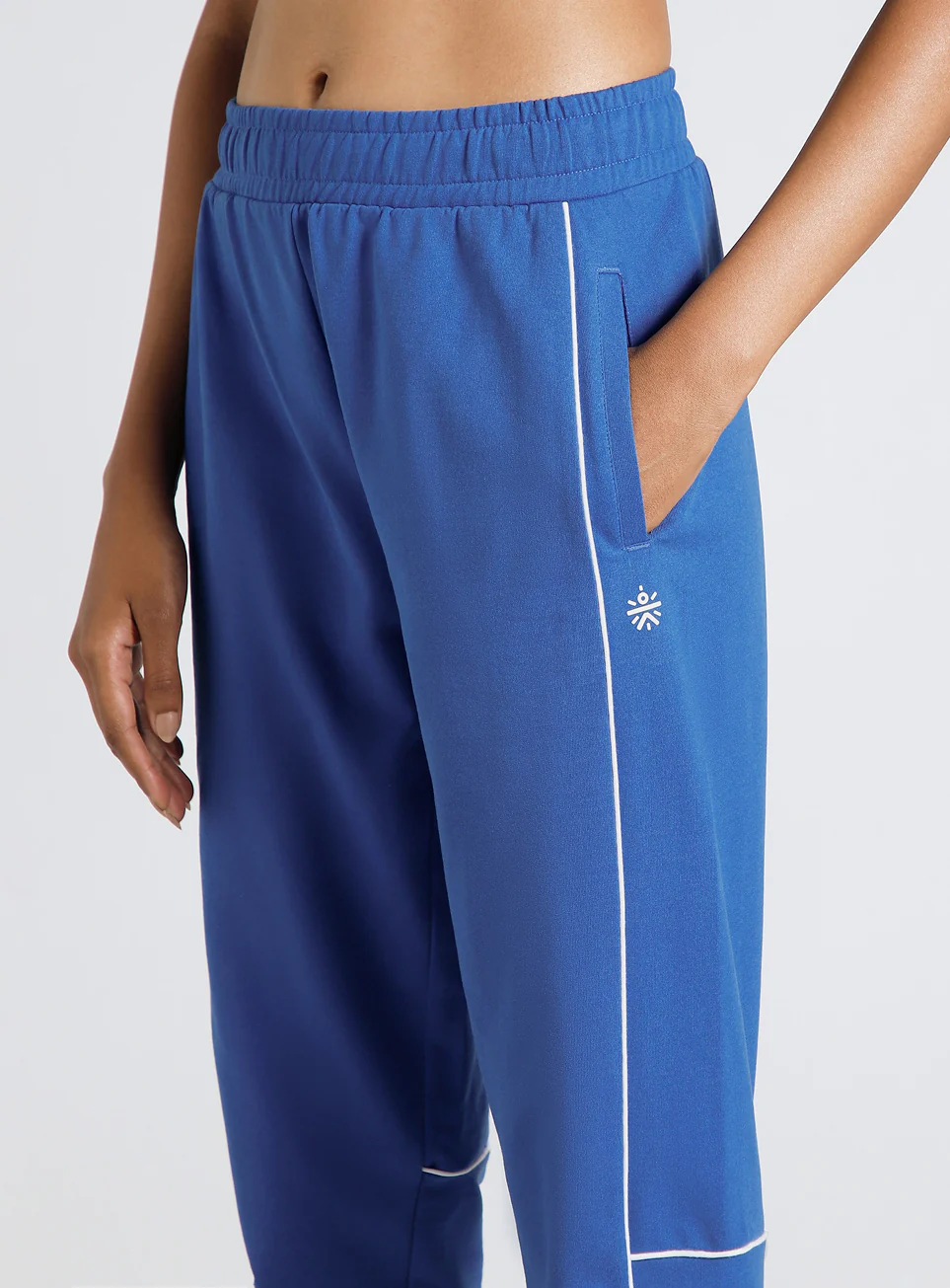 Women's Blue Panel Highlight Joggers - Image 7