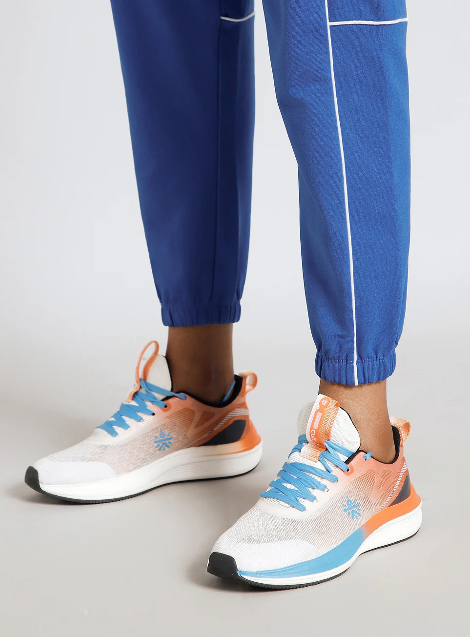 Women's Blue Panel Highlight Joggers - Image 8
