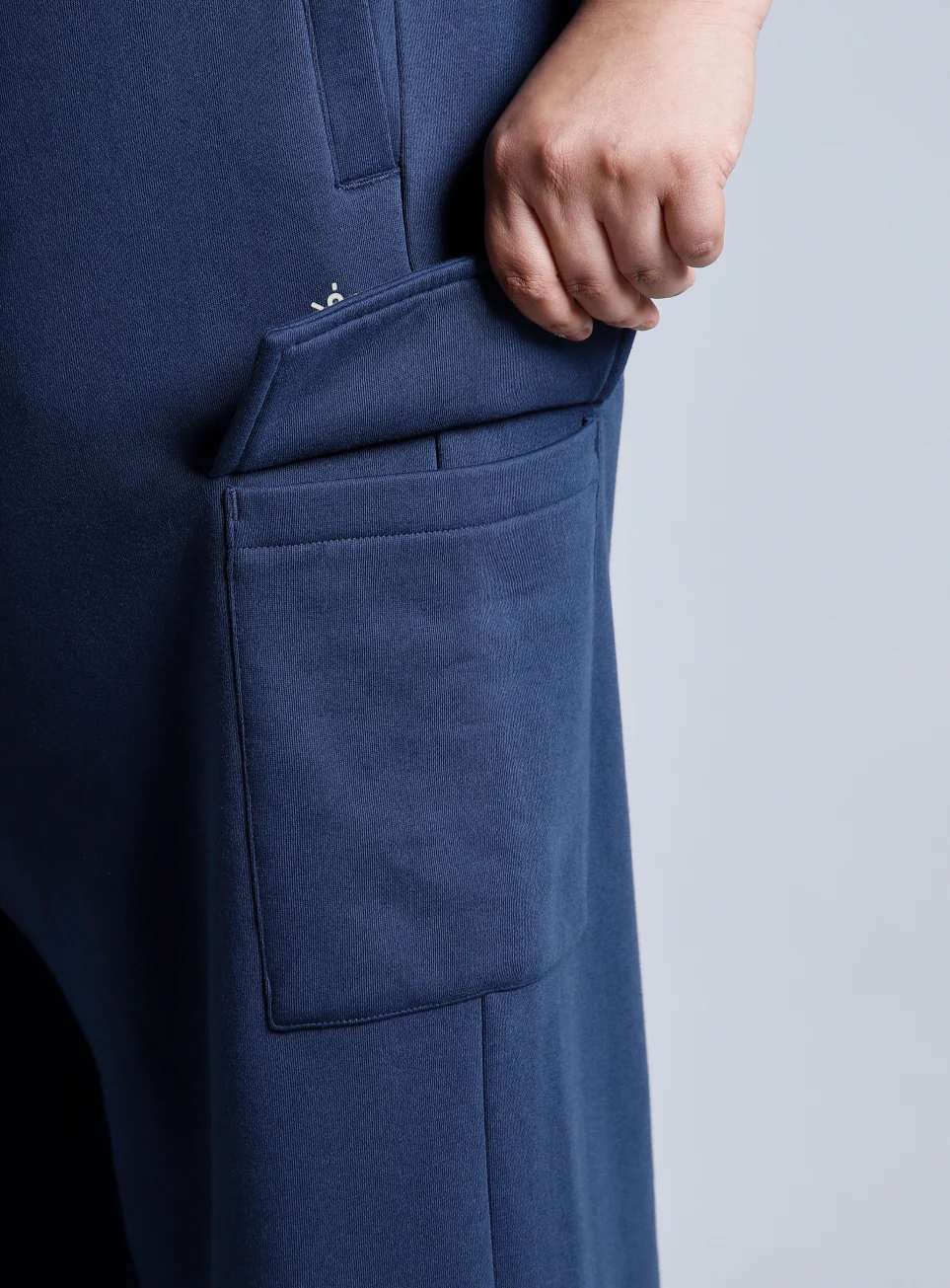 Women's Blue Plus Size Utility Joggers - Image 8