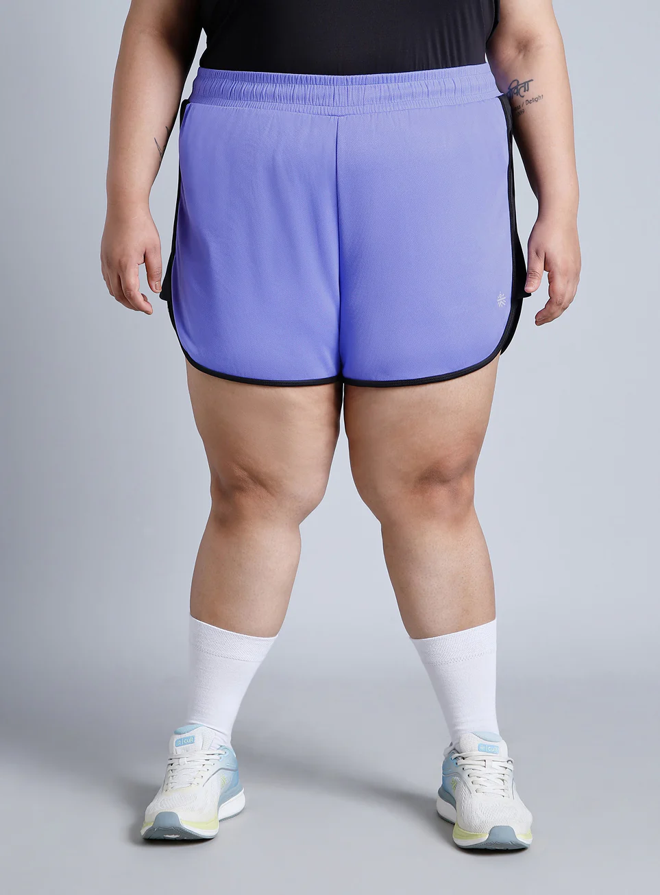Women's Blue Power Active Plus Size Shorts - Image 4