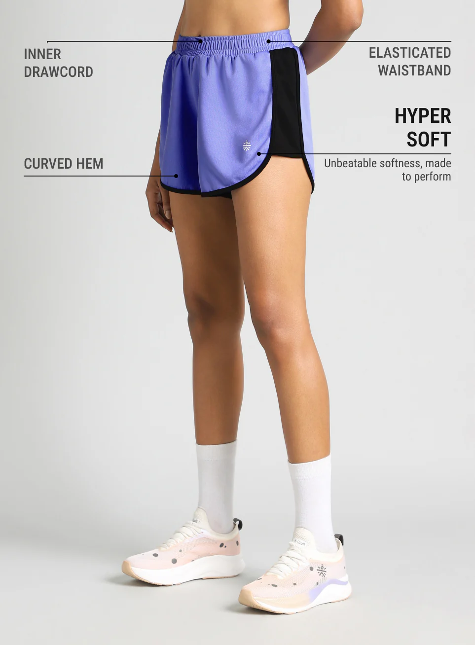 Women's Blue Power Active Shorts - Image 5