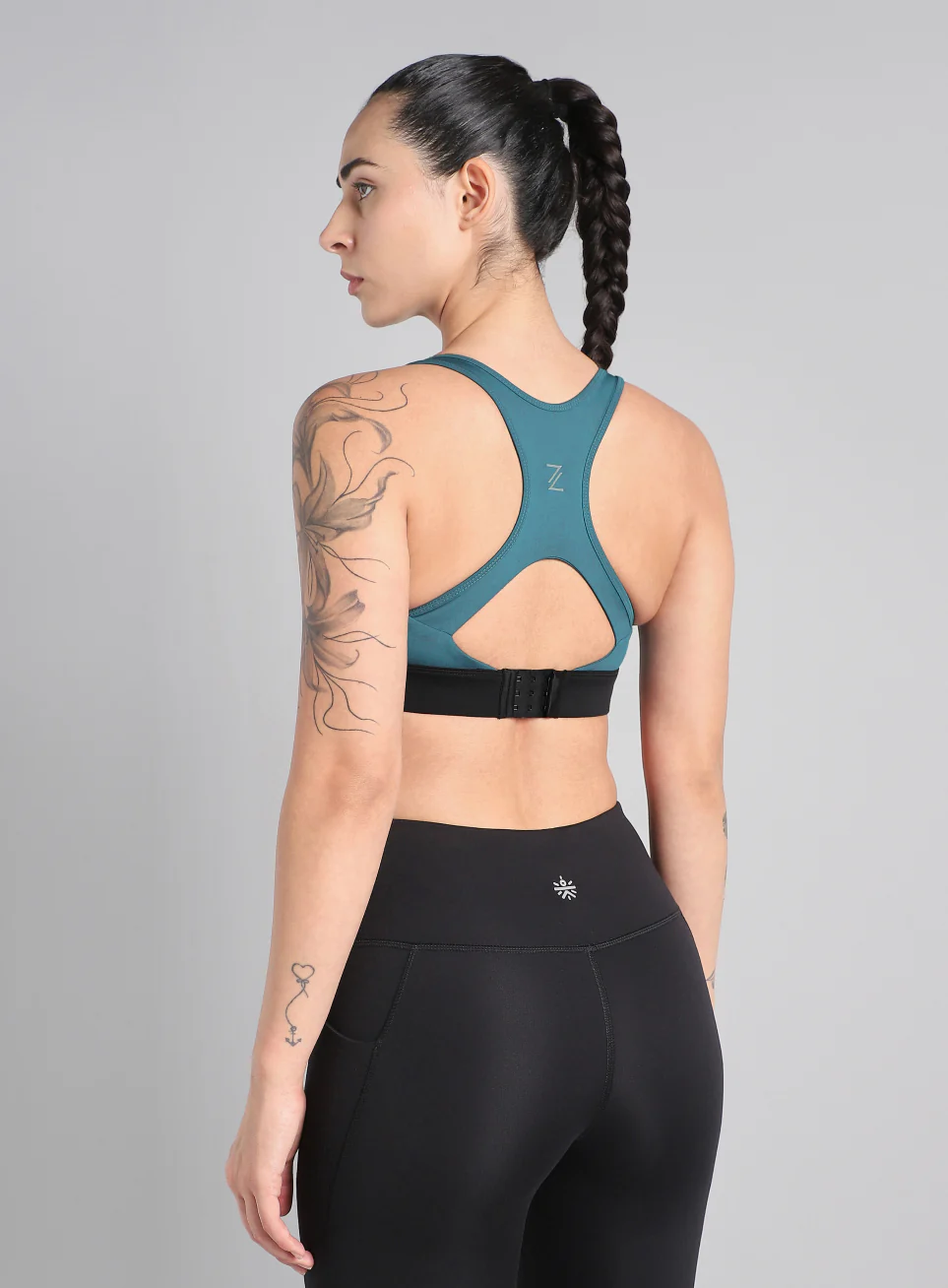 Women's Blue Run Forward High Support Bra