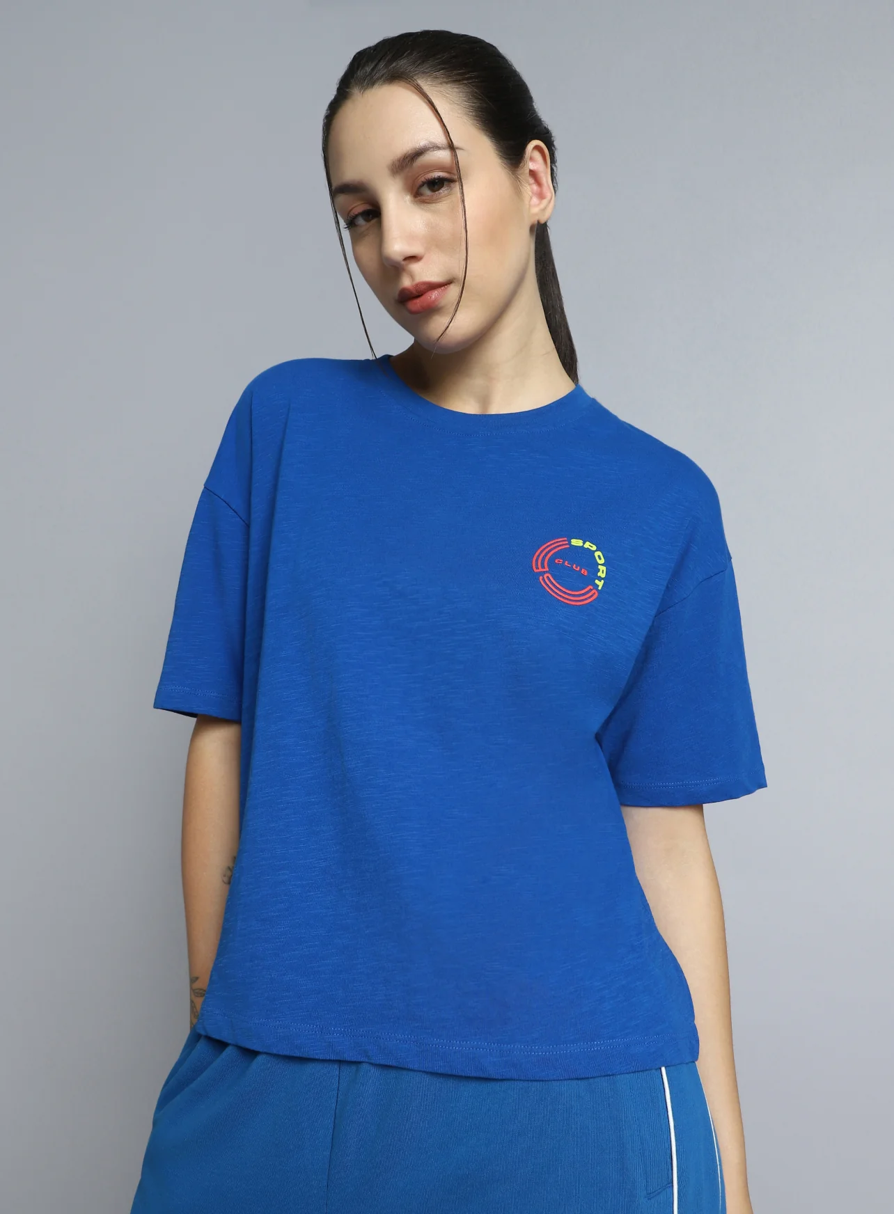 Women's Blue Sports Club T-shirt