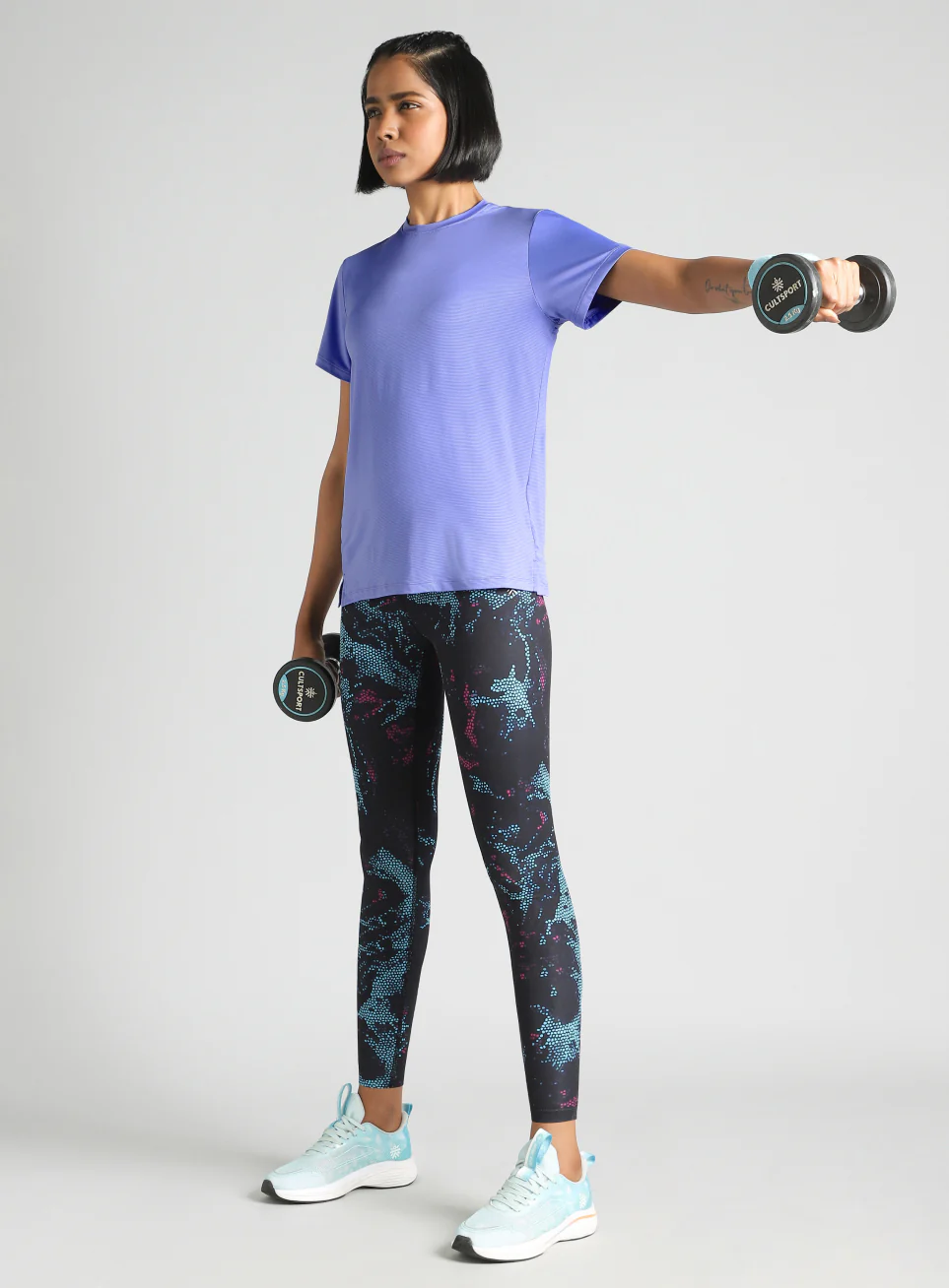 Women's Blue Swift Back Vent Training T-Shirt - Image 2