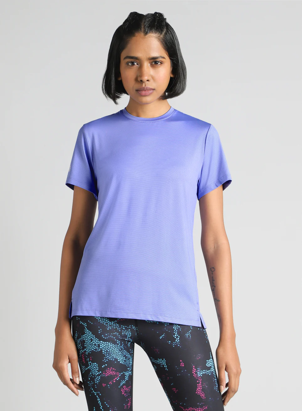 Women's Blue Swift Back Vent Training T-Shirt - Image 4
