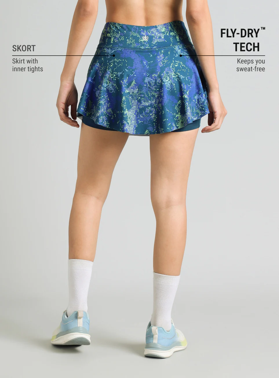 Women's Blue Training Essential Comflex Skort - Image 6
