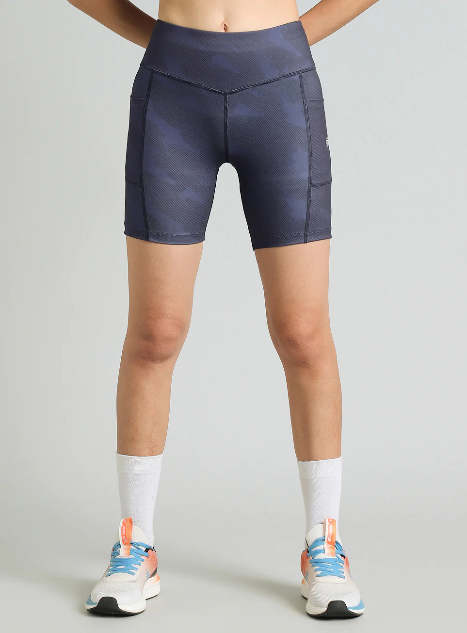 Women's Blue Urban Camo COMFlex Cycling Shorts - Image 4