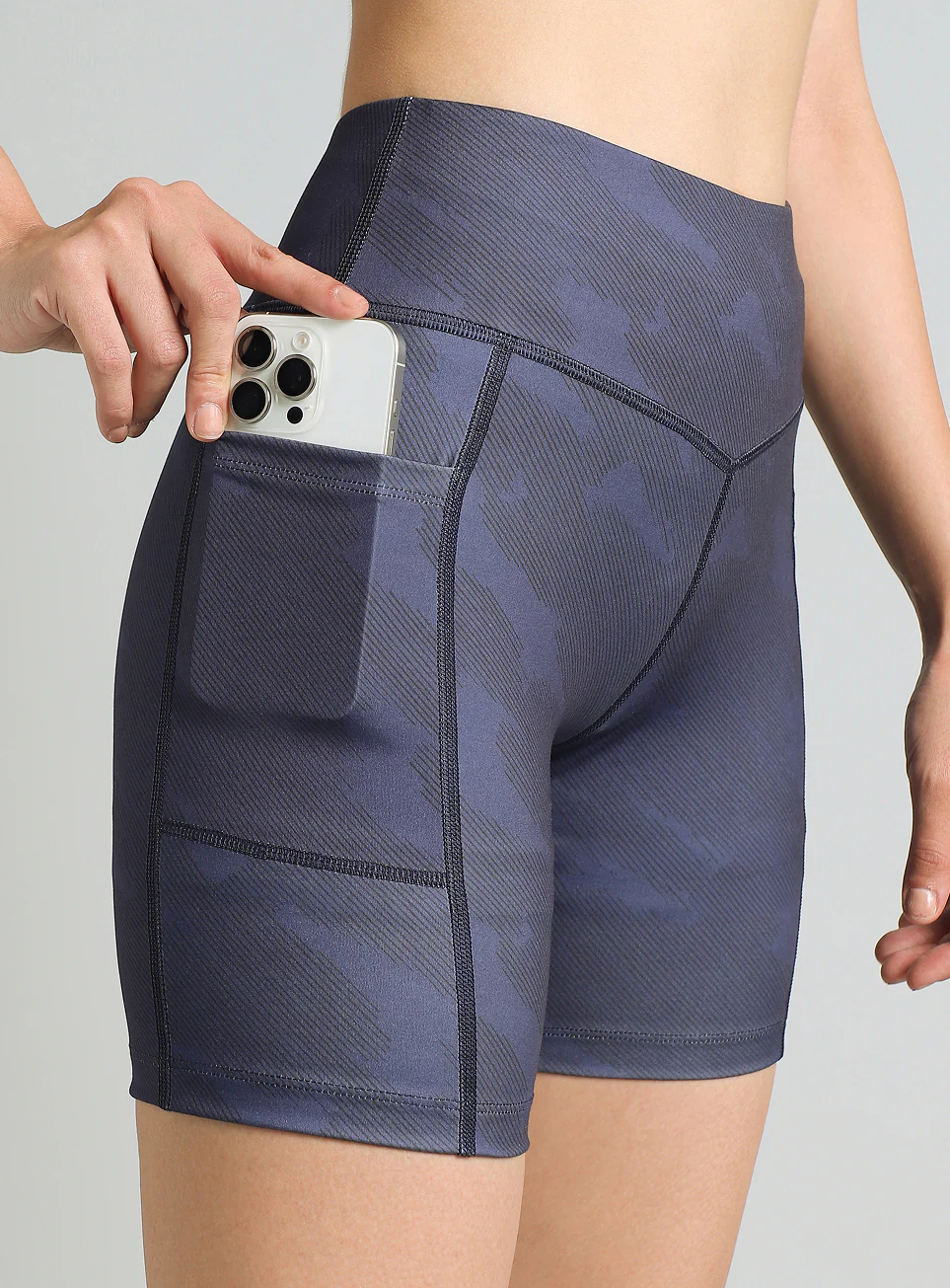 Women's Blue Urban Camo COMFlex Cycling Shorts - Image 7