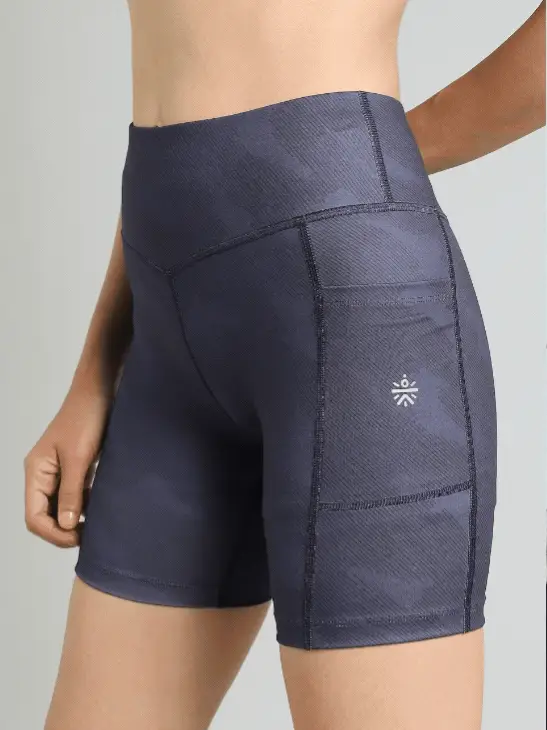 Women's Blue Urban Camo COMFlex Cycling Shorts - Image 8