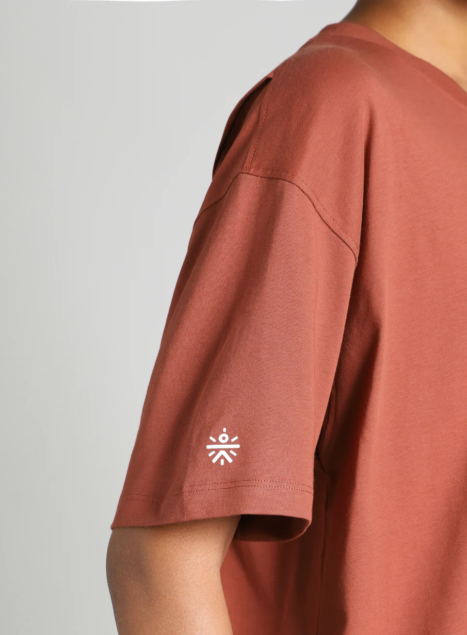 Women's Brown Graphic Oversized Fit T-Shirt - Image 7
