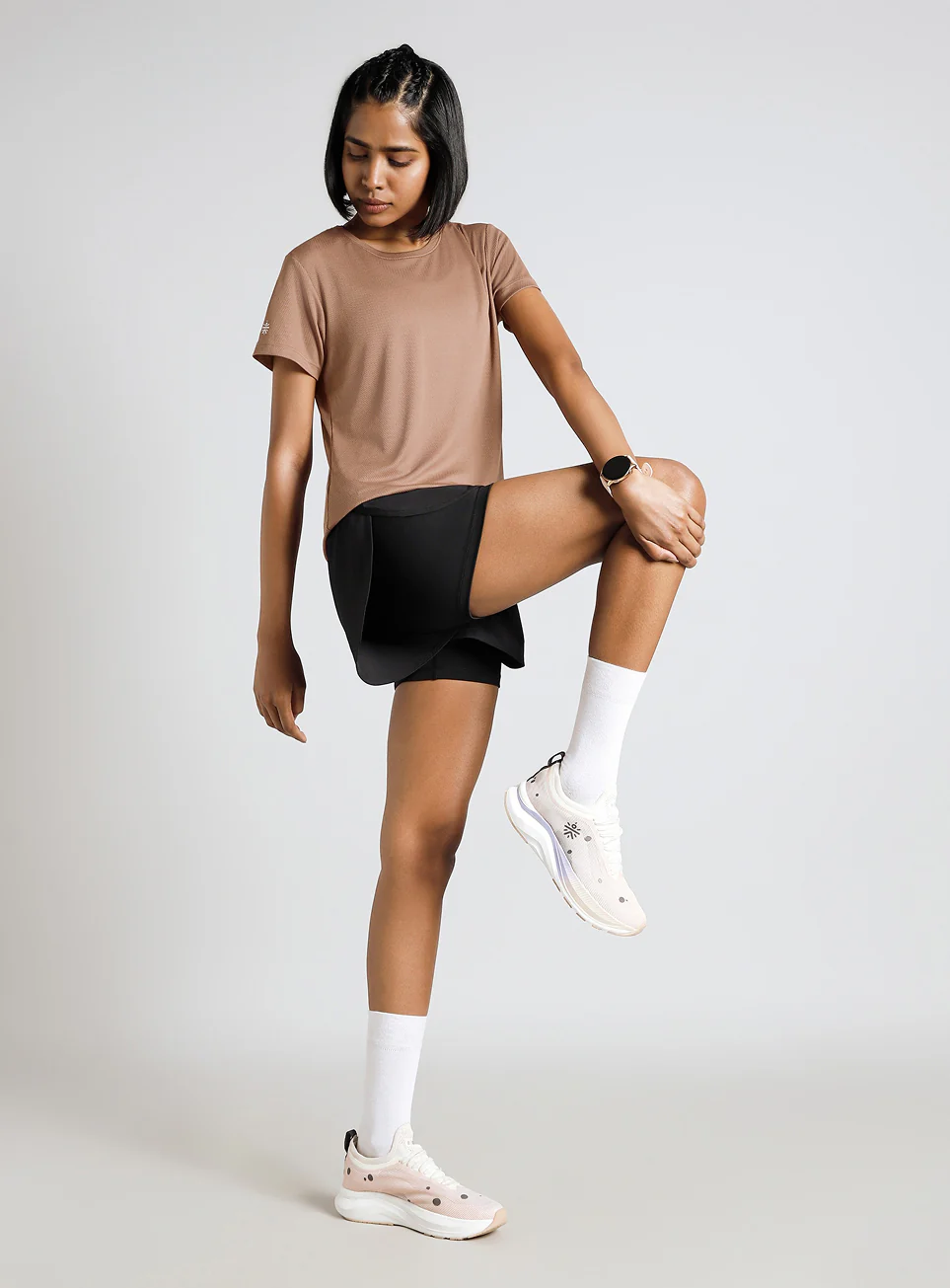 Women's Brown Performance T-shirt - Image 2
