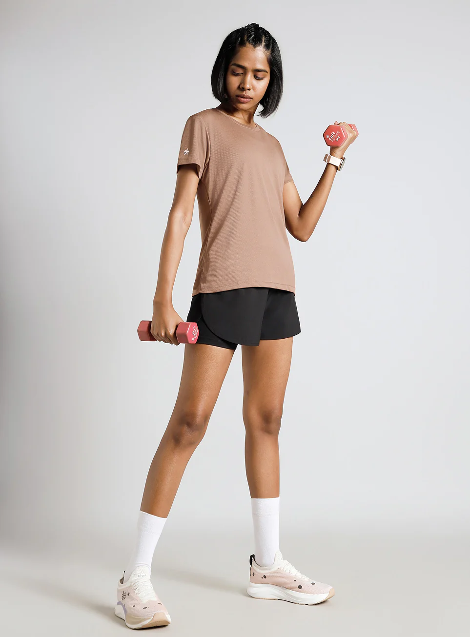 Women's Brown Performance T-shirt - Image 3