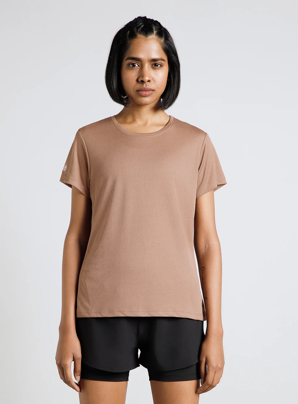 Women's Brown Performance T-shirt - Image 4