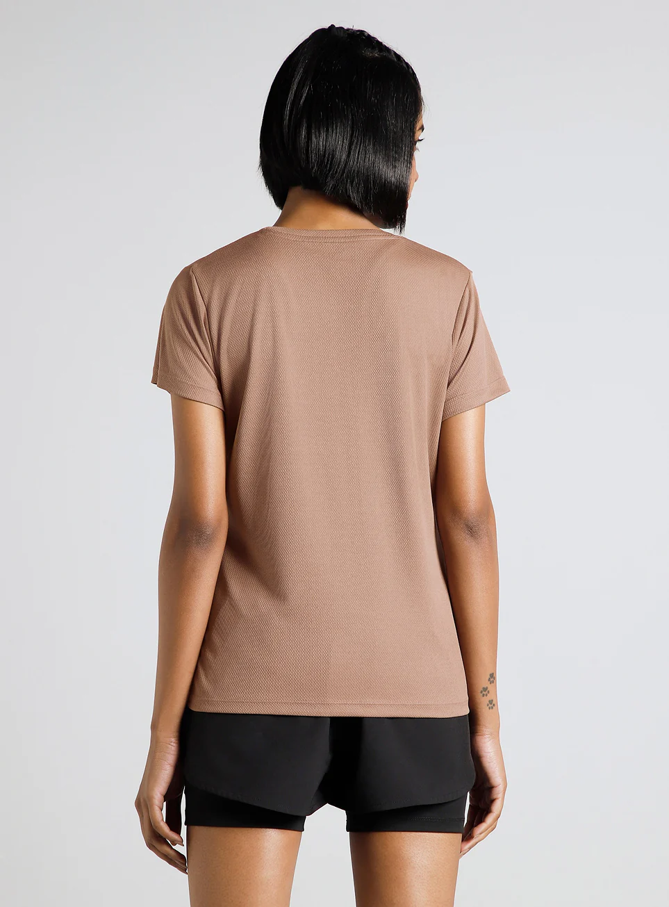 Women's Brown Performance T-shirt - Image 6