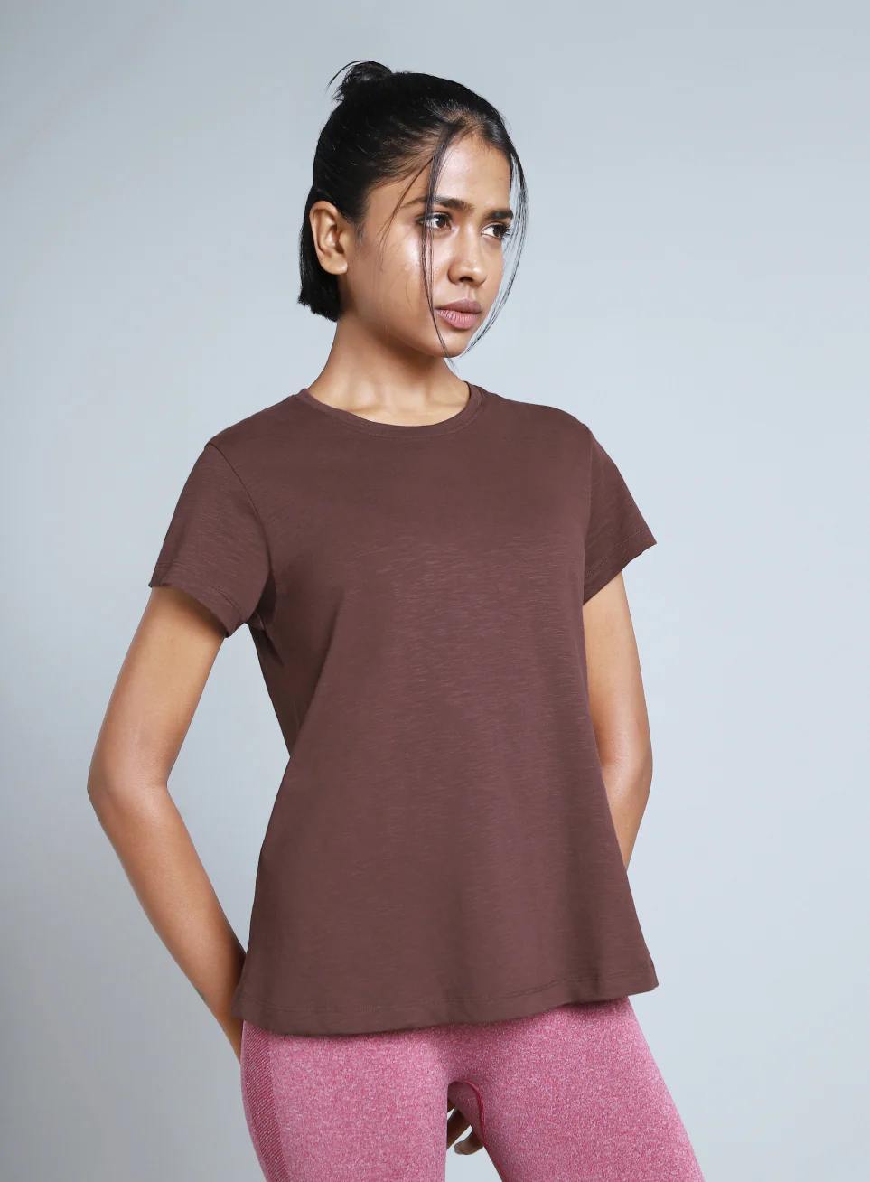 Women's Brown Yoga Flow Top