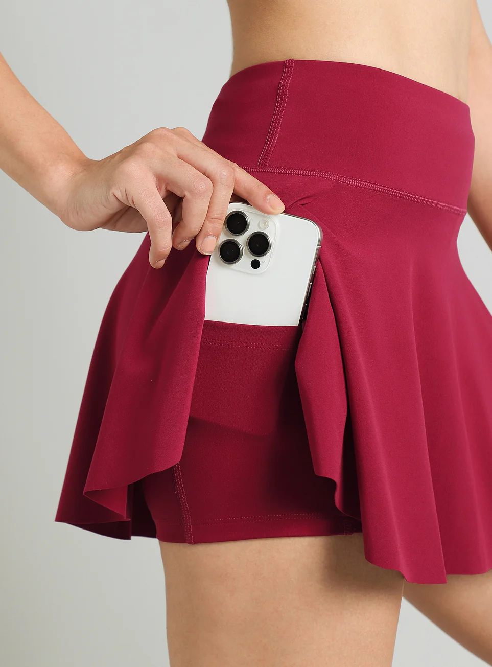 Women's Burgundy True Performance Sculpted COMFlex Skorts - Image 7