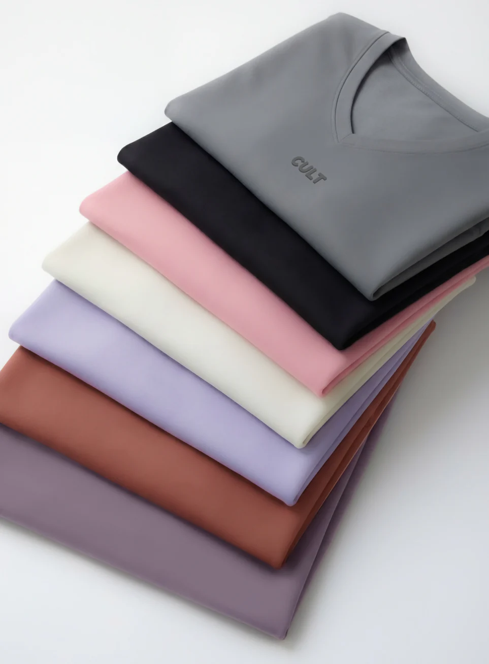 Women's Dark Grey Soft Form V-Neck T-shirt - Image 9