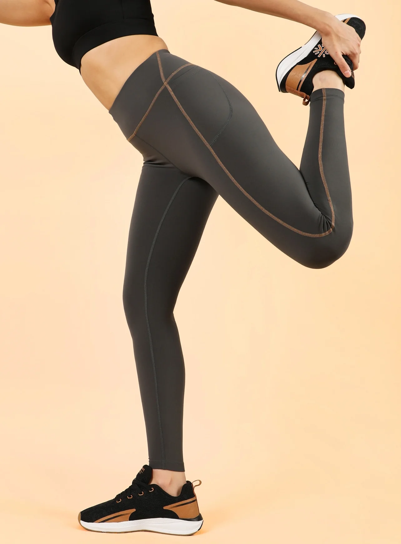 Women's Drak Grey Training Elevate Sculpt COMFlex Tights